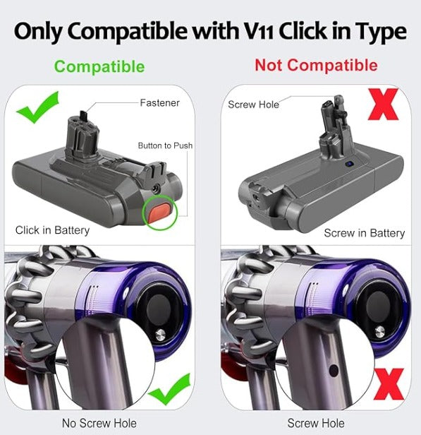 Dyson SV 15, 25,2V  6000mAh replacement battery
