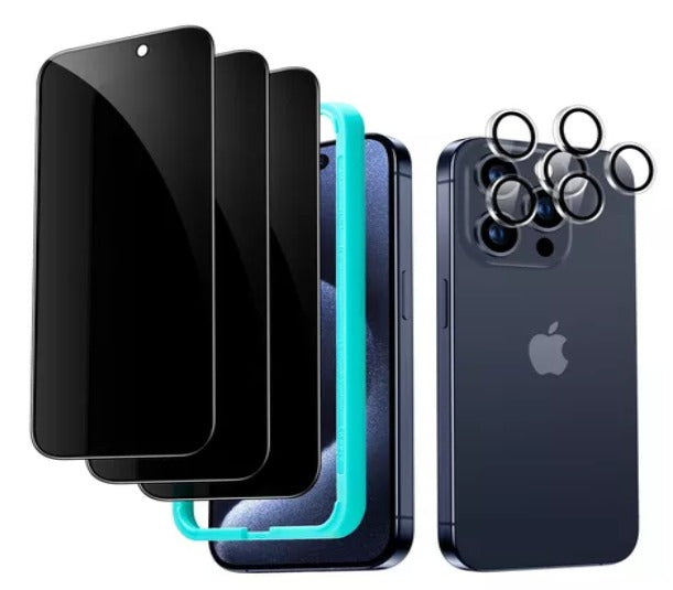 iPhone 15 anti-spy bulletproof screen protector